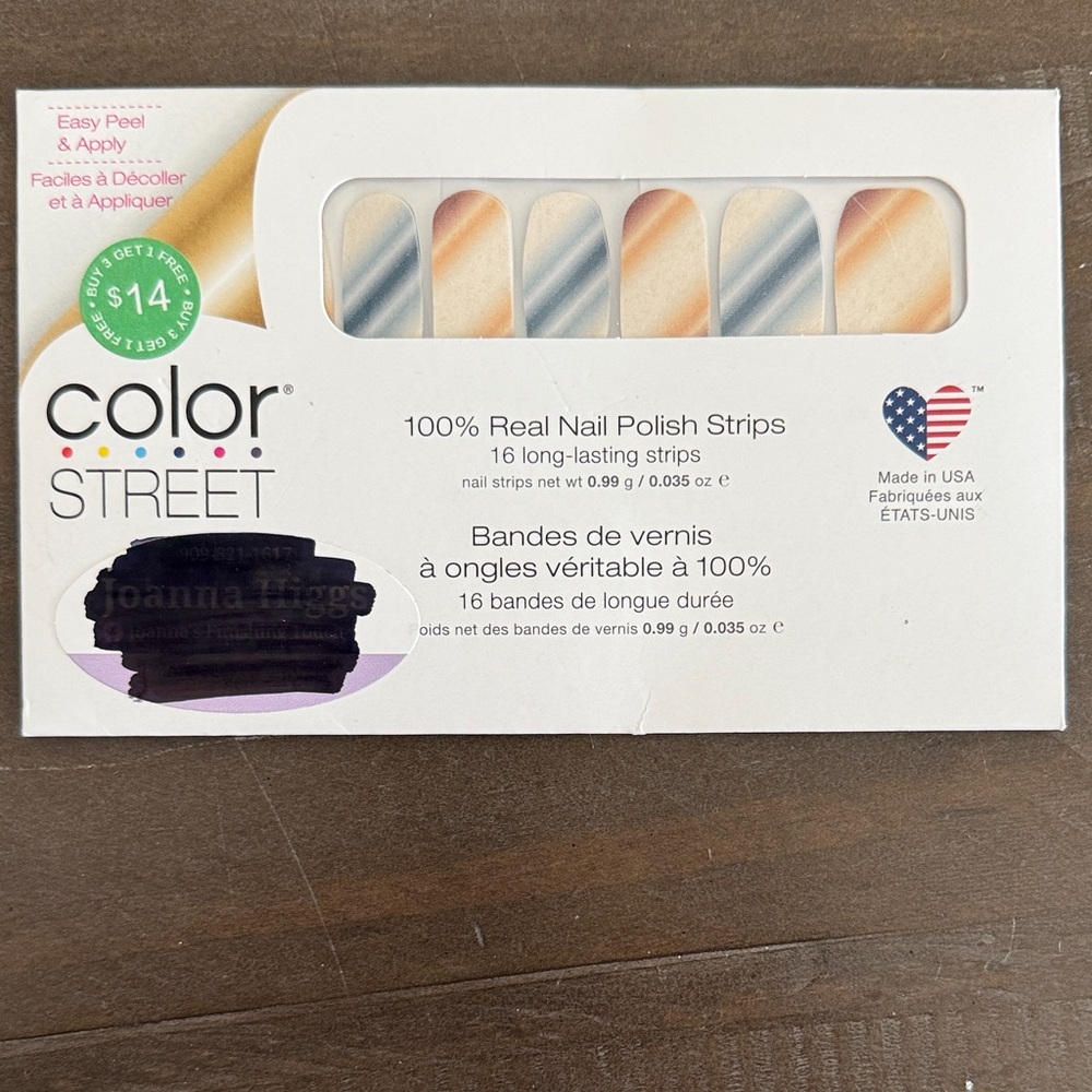 Color Street Cream and Blue Nail Strips- Rings of Saturn